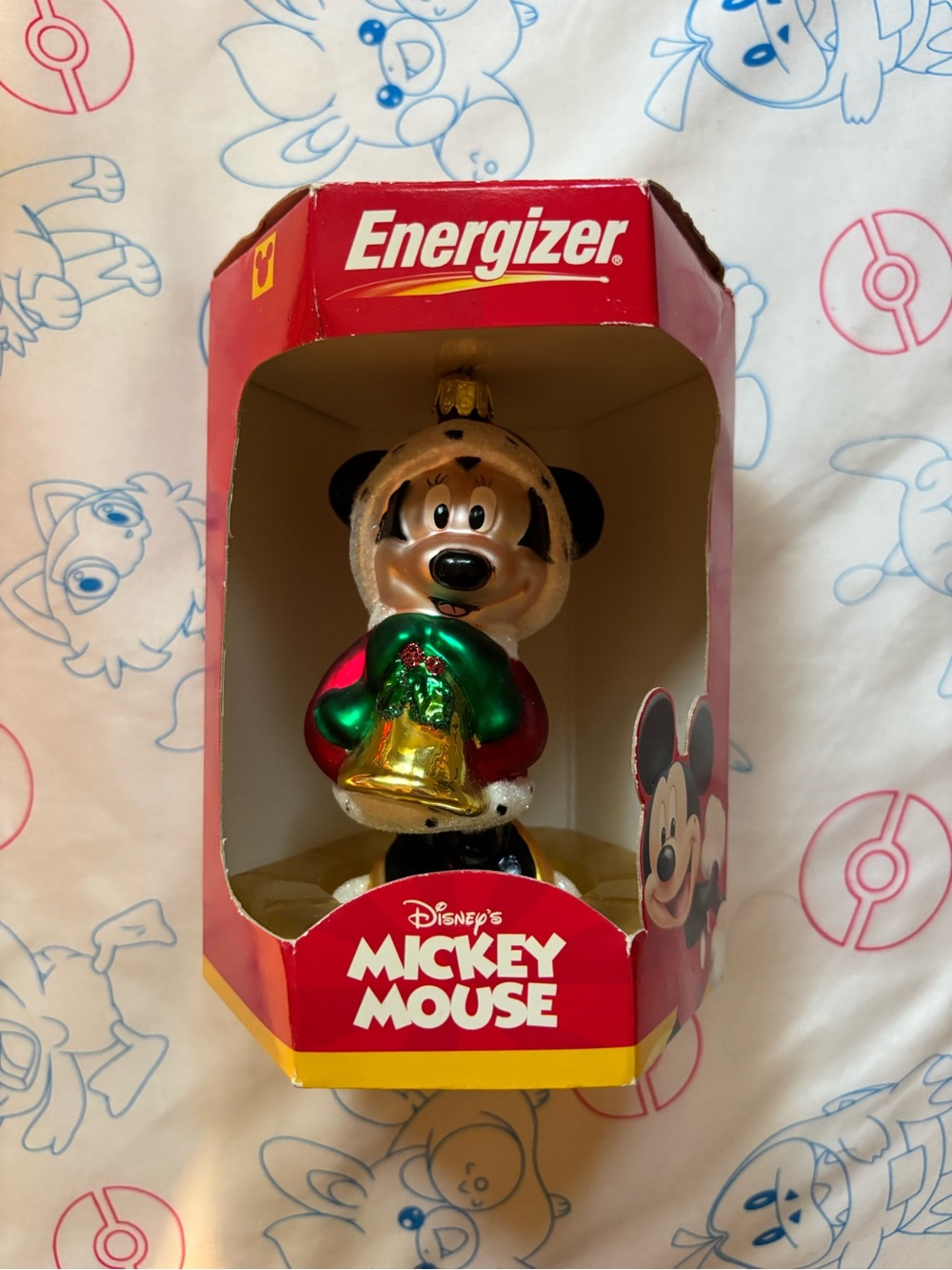 Disney Mickey Mouse Ornament - Red, Green, Gold